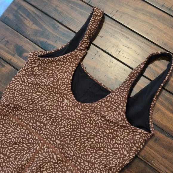 Brown Leopard-Print Fitted Romper - Picture 8 of 9